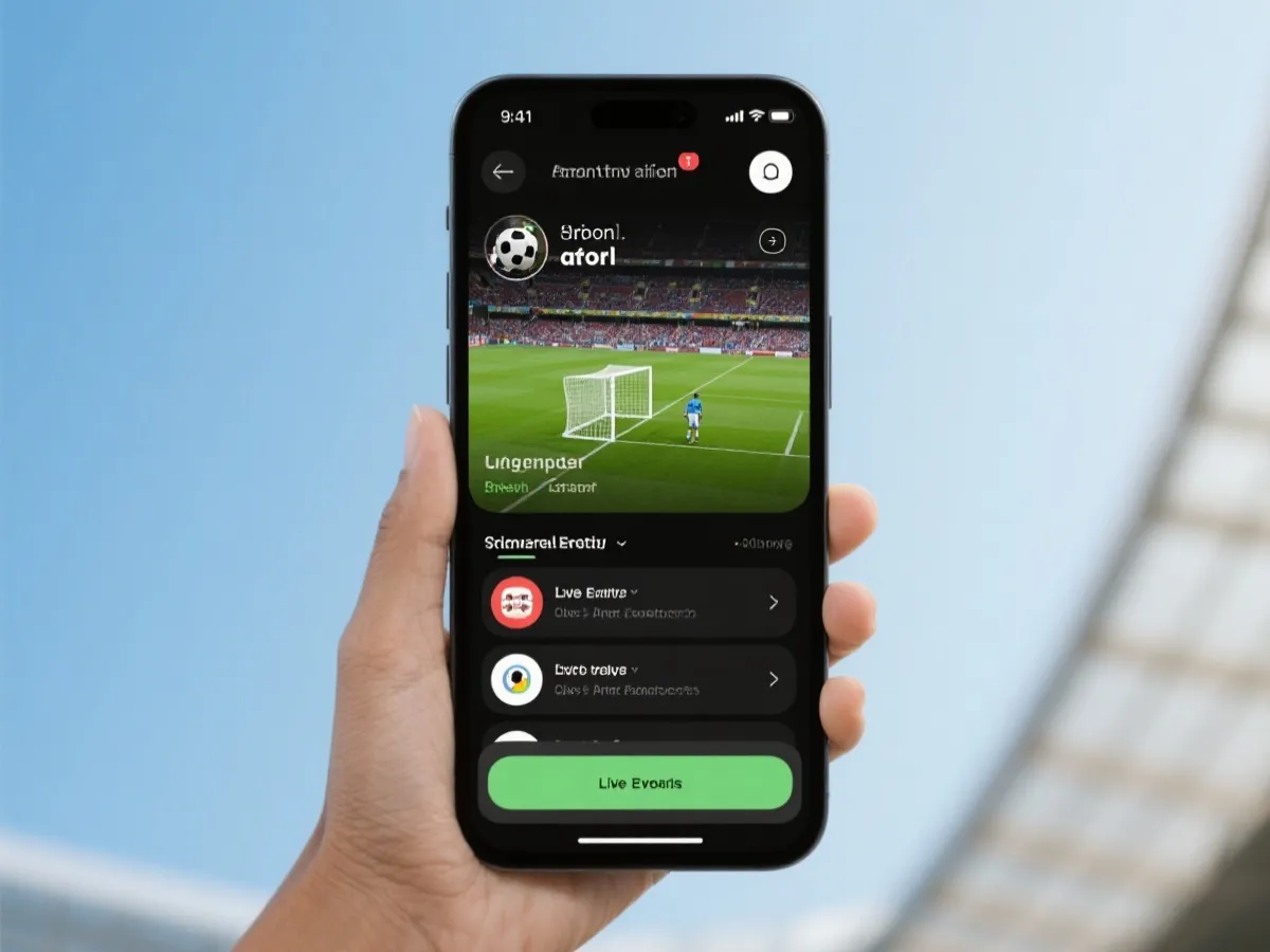 实时进球提醒与比赛事件界面示意